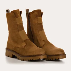 Reqins BOOTS DUSKY CUIR VELOURS BEIGE Discount