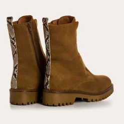 Reqins BOOTS DUSKY CUIR VELOURS BEIGE Discount