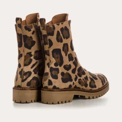 Reqins BOOTS DUSKY CUIR VELOURS LEOPARD CAMEL Clearance