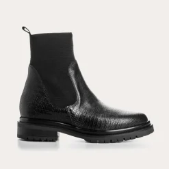 Reqins BOOTS EVALINA LEZARD NOIR Clearance