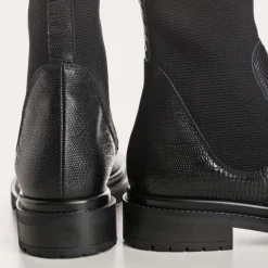 Reqins BOOTS EVALINA LEZARD NOIR Clearance