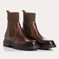 Reqins BOOTS EVALINA LEZARD MARRON Clearance