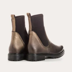 Reqins BOOTS EVELYN CUIR METALLISE PLOMB Outlet
