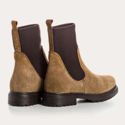 Reqins BOOTS EVELYN CUIR VELOURS BEIGE Hot