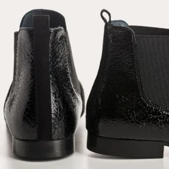 Reqins BOOTS LIZETTE CUIR VELOURS/V GRAINE NOIR New