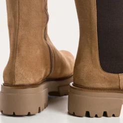 Reqins BOTTES DEXTER CUIR VELOURS HAVANE Fashion