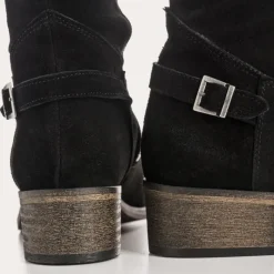 Reqins BOTTES DIVINO CUIR VELOURS NOIR Hot