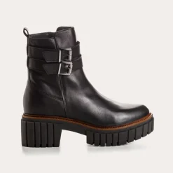 Reqins BOTTINES BETTIE CUIR NOIR New