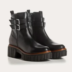 Reqins BOTTINES BETTIE CUIR NOIR New