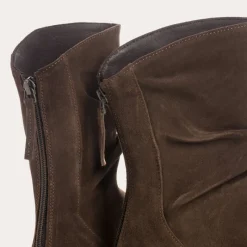 Reqins BOTTINES DUNK CUIR VELOURS MARRON Discount