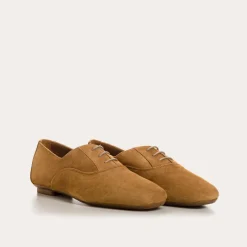 Reqins DERBIES HYDRA CUIR VELOURS CC CAMEL New