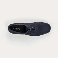 Reqins DERBIES HYDRA CUIR VELOURS CC BLEU New