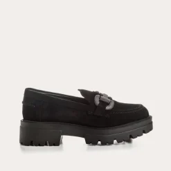 Reqins MOCASSINS ABRIL CUIR VELOURS NOIR Outlet