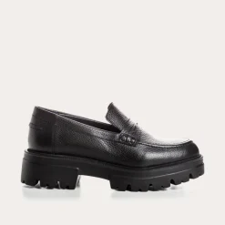 Reqins MOCASSINS ALABAMA CUIR GRAINE NOIR New