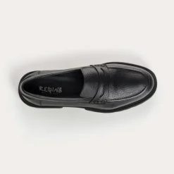 Reqins MOCASSINS ALABAMA CUIR GRAINE NOIR New