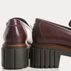 Reqins MOCASSINS BELINA CUIR ROUGE Sale