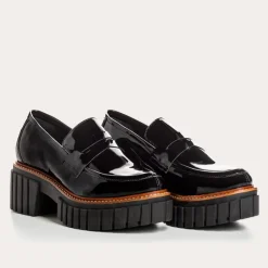 Reqins MOCASSINS BELINA VERNIS NOIR Fashion