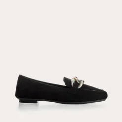 Reqins MOCASSINS HANISSA CUIR VELOURS NOIR Clearance