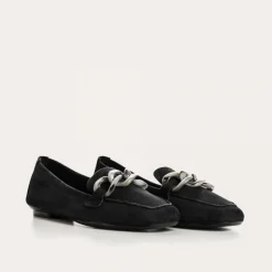 Reqins MOCASSINS HANISSA CUIR VELOURS NOIR Clearance