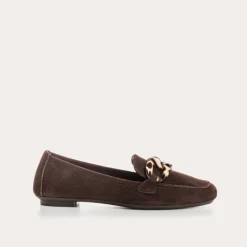 Reqins MOCASSINS HANISSA CUIR VELOURS MARRON Outlet