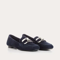 Reqins MOCASSINS HASTER CUIR VELOURS MARINE Clearance