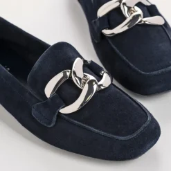 Reqins MOCASSINS HASTER CUIR VELOURS MARINE Clearance