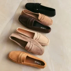 Reqins MOCASSINS HEMA CUIR VELOURS CC CAMEL Best