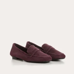 Reqins MOCASSINS HEMA CUIR VELOURS ROUGE Outlet