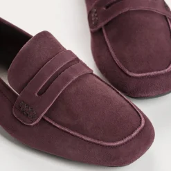 Reqins MOCASSINS HEMA CUIR VELOURS ROUGE Outlet