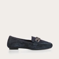 Reqins MOCASSINS HOLDING CUIR VELOURS MARINE Clearance
