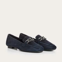 Reqins MOCASSINS HOLDING CUIR VELOURS MARINE Clearance
