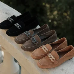 Reqins MOCASSINS HOLDING CUIR VELOURS NOIR Online