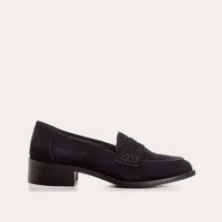 Reqins MOCASSINS JOYA CUIR VELOURS BLEU Hot