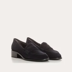 Reqins MOCASSINS JOYA CUIR VELOURS BLEU Hot