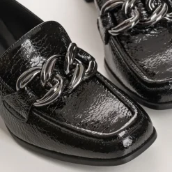 Reqins MOCASSINS LIMBA VERNIS GRAINE NOIR Hot