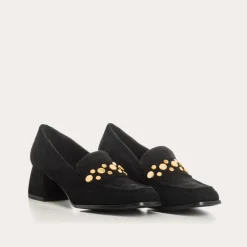 Reqins MOCASSINS LIVY CUIR VELOURS NOIR Hot