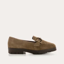 Reqins MOCASSINS MIKA CUIR VELOURS VERT Clearance