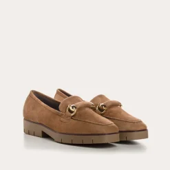 Reqins MOCASSINS MUSE CUIR VELOURS CAMEL Sale