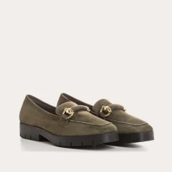 Reqins MOCASSINS MUSE CUIR VELOURS VERT Online