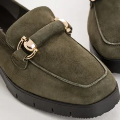 Reqins MOCASSINS MUSE CUIR VELOURS VERT Online