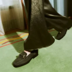 Reqins MOCASSINS MUSE CUIR VELOURS VERT Online