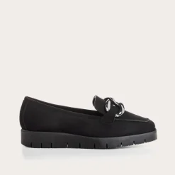 Reqins MOCASSINS NASTER CUIR VELOURS NOIR Sale