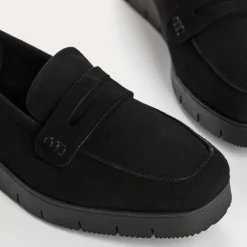 Reqins MOCASSINS NOMANI CUIR VELOURS NOIR New