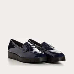 Reqins MOCASSINS NOMANI VERNIS BLEU Clearance