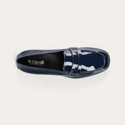Reqins MOCASSINS NOMANI VERNIS BLEU Clearance