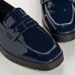 Reqins MOCASSINS NOMANI VERNIS BLEU Clearance