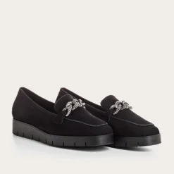 Reqins MOCASSINS NORA CUIR VELOURS NOIR Hot
