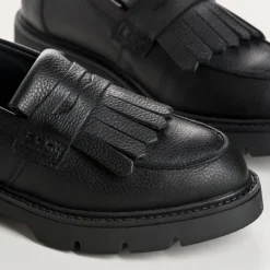 Reqins MOCASSINS OWEN CUIR GRAINE NOIR Sale