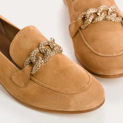 Reqins MOCASSINS POPPY CUIR VELOURS HAVANE Outlet